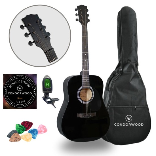 Condorwood AD-170 BK akustiline kitarr koos STARTER komplektiga