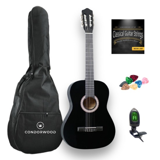 Condorwood C44 BK 4/4 klassikaline kitarr koos STARTER komplektiga