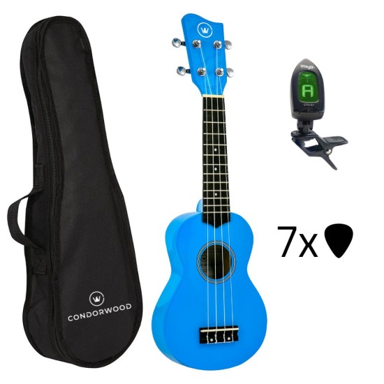 Condorwood US-2101 BL sopran ukulele koos STARTER komplektiga