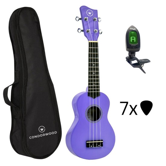 Condorwood US-2101 VTS sopran ukulele koos STARTER komplektiga