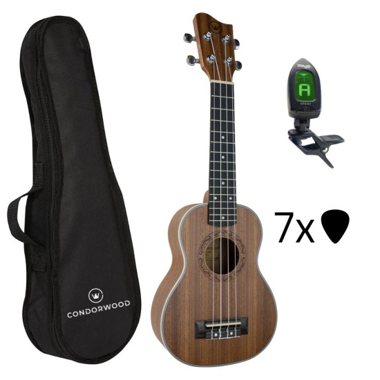 Condorwood US-2110 sopran ukulele koos STARTER komplektiga